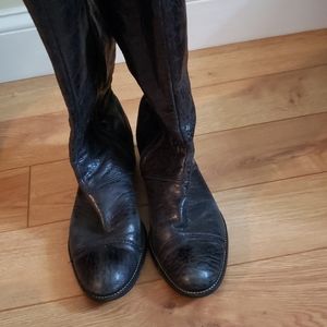 Comfort maven black tall flat boots